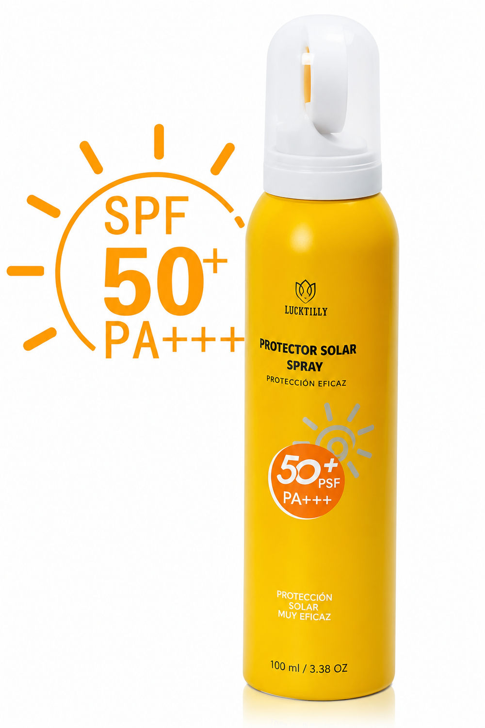 Protector Solar Spray SPF 50+ en uso